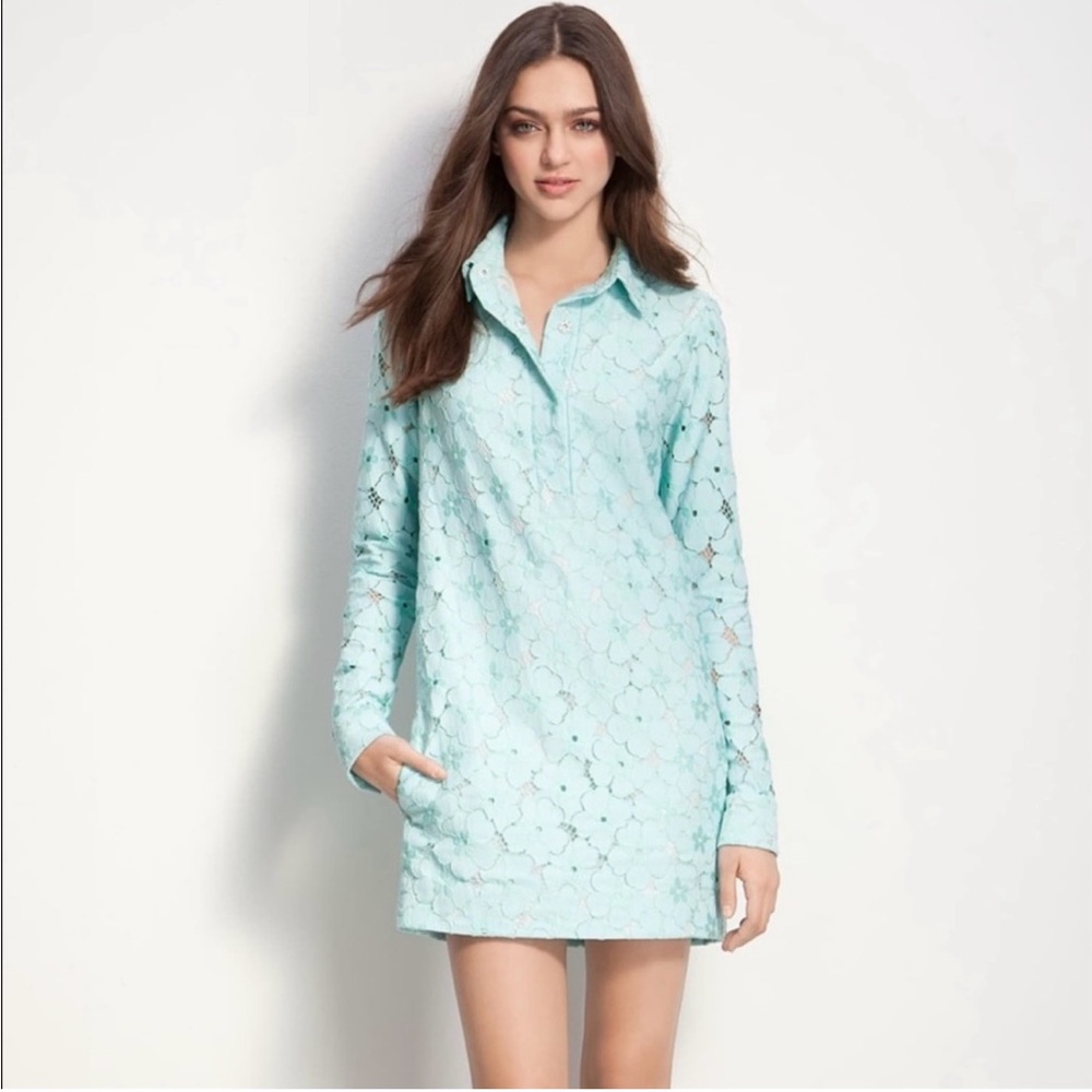 Diane Von Furstenberg Mint Green Lace Dress